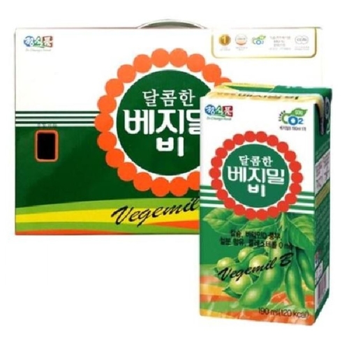 정식품 달콤한 베지밀 비 두유 190ml 24팩